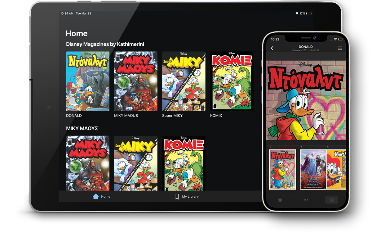 Get your favourite Disney magazines on iPhone®, iPad®, and Android™ platforms.