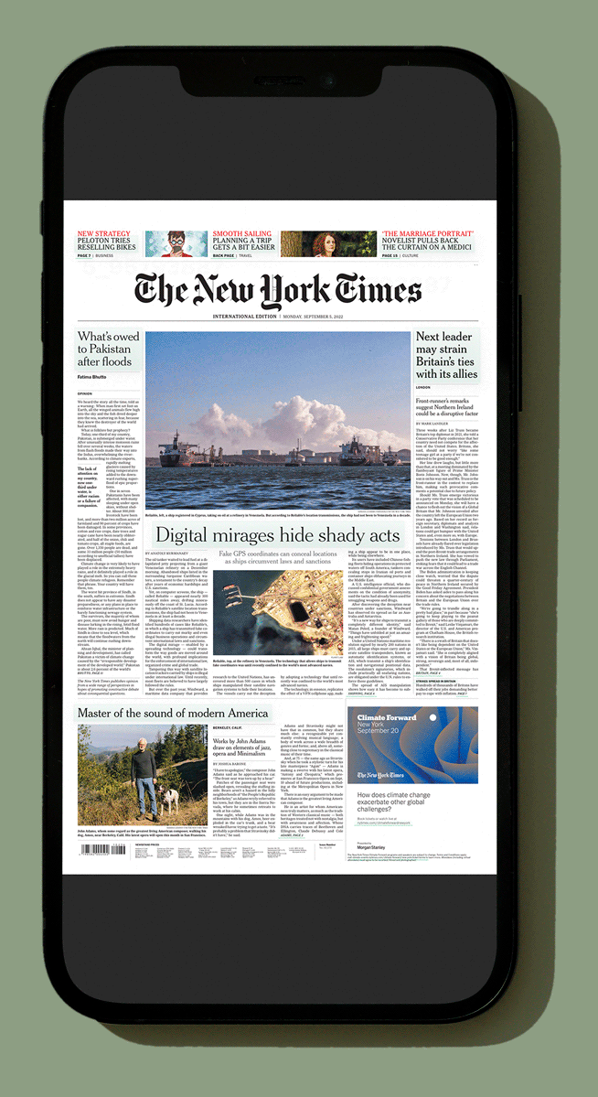 The New York Times International replica edition